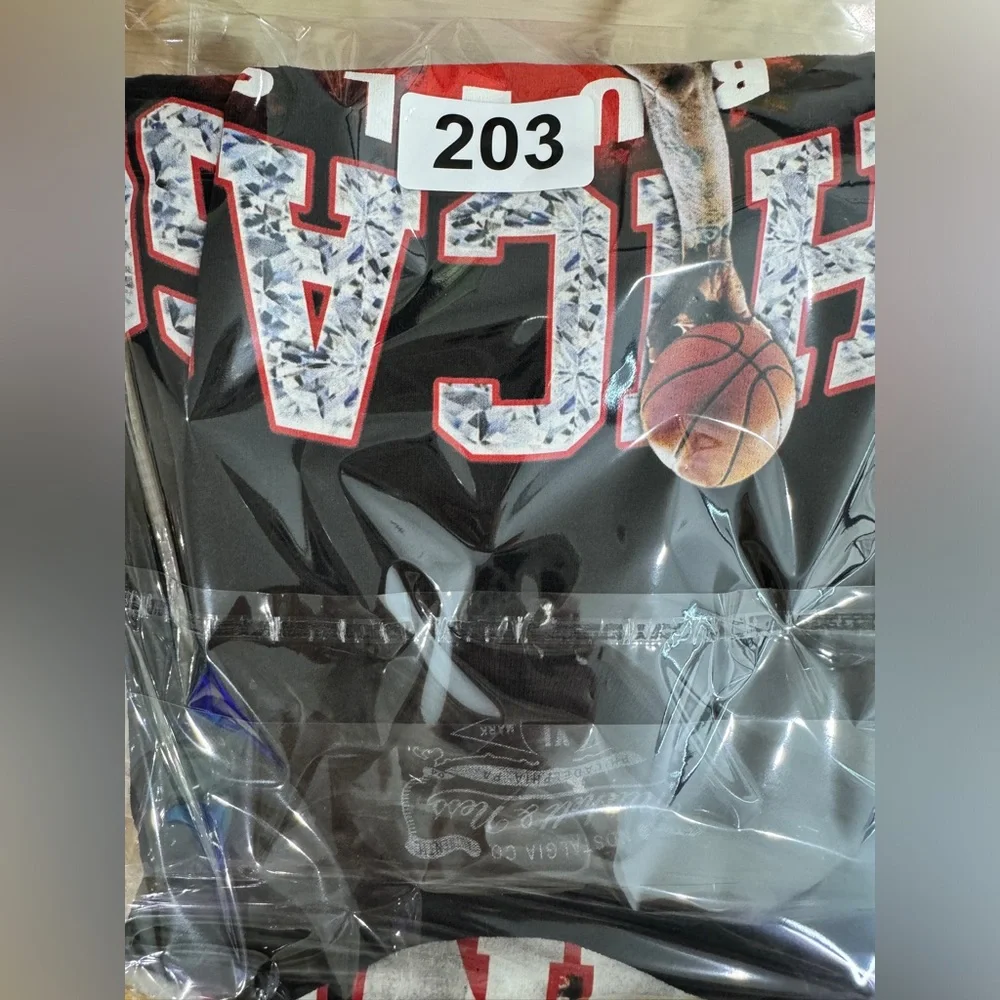 Dennis Rodman‎ The Worm Shirt Mens XL Black Chicago Bulls NBA Finals 96 NBA